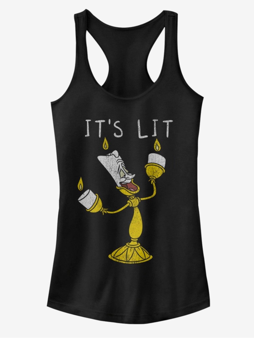 Disney Beauty and the Beast 'It's Lit' Black Woman's Tank M